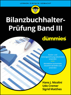 cover image of Bilanzbuchhalter-Prüfung Band III für Dummies
